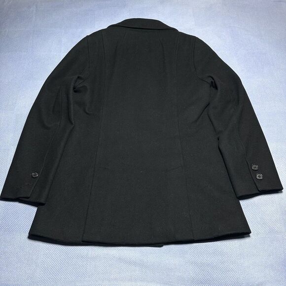 J‎ Crew Double Breasted Wool Blend Insulated Black Coat Women's Size Medium - Picture 14 of 16